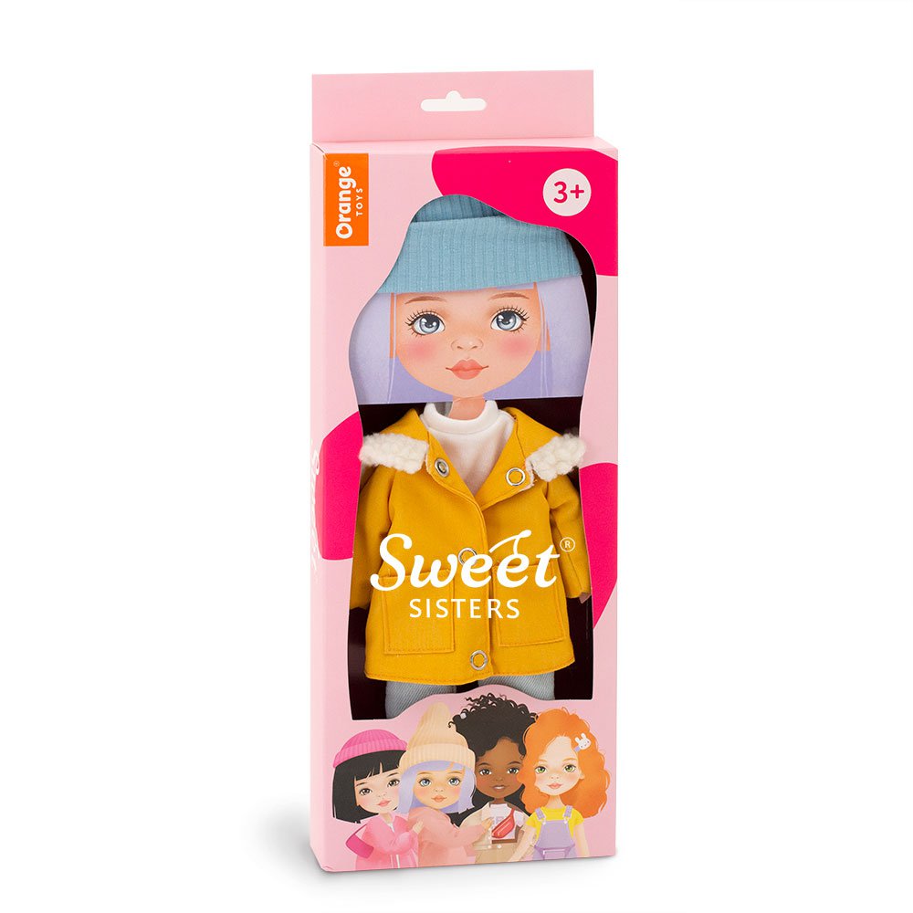 Soft toy, Sweet Sisters - Clothing set: Mustard Parka (35cm)