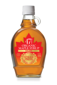 SINGLE PRESS biologische ahornsiroop, Canada Grade A, GOUDEN, delicaat-250g
