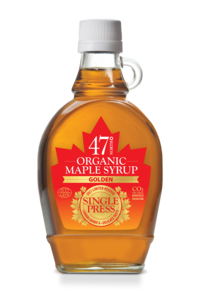 SINGLE PRESS biologische ahornsiroop, Canada Grade A, GOUDEN, delicaat-250g