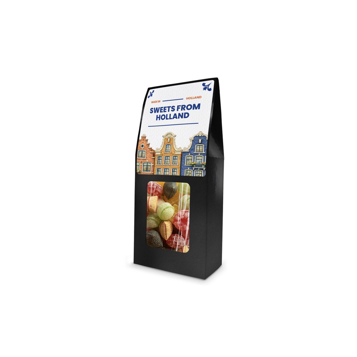 Doosje Sweets from Holland (zwart) 150gr