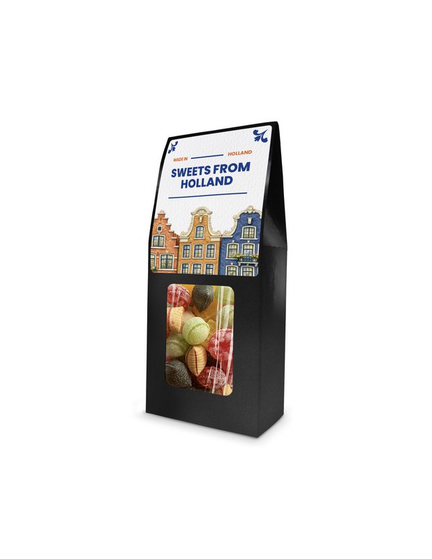 Doosje Sweets from Holland (zwart) 150gr
