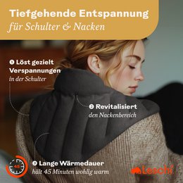 Bio-Körnerkissen, mikrowellengeeignet, Wärmekissen für Nacken & Schulter, Dreieck