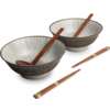 Edo Shima Ramenbowlset, 22x9cm, 2 pers., giftbox