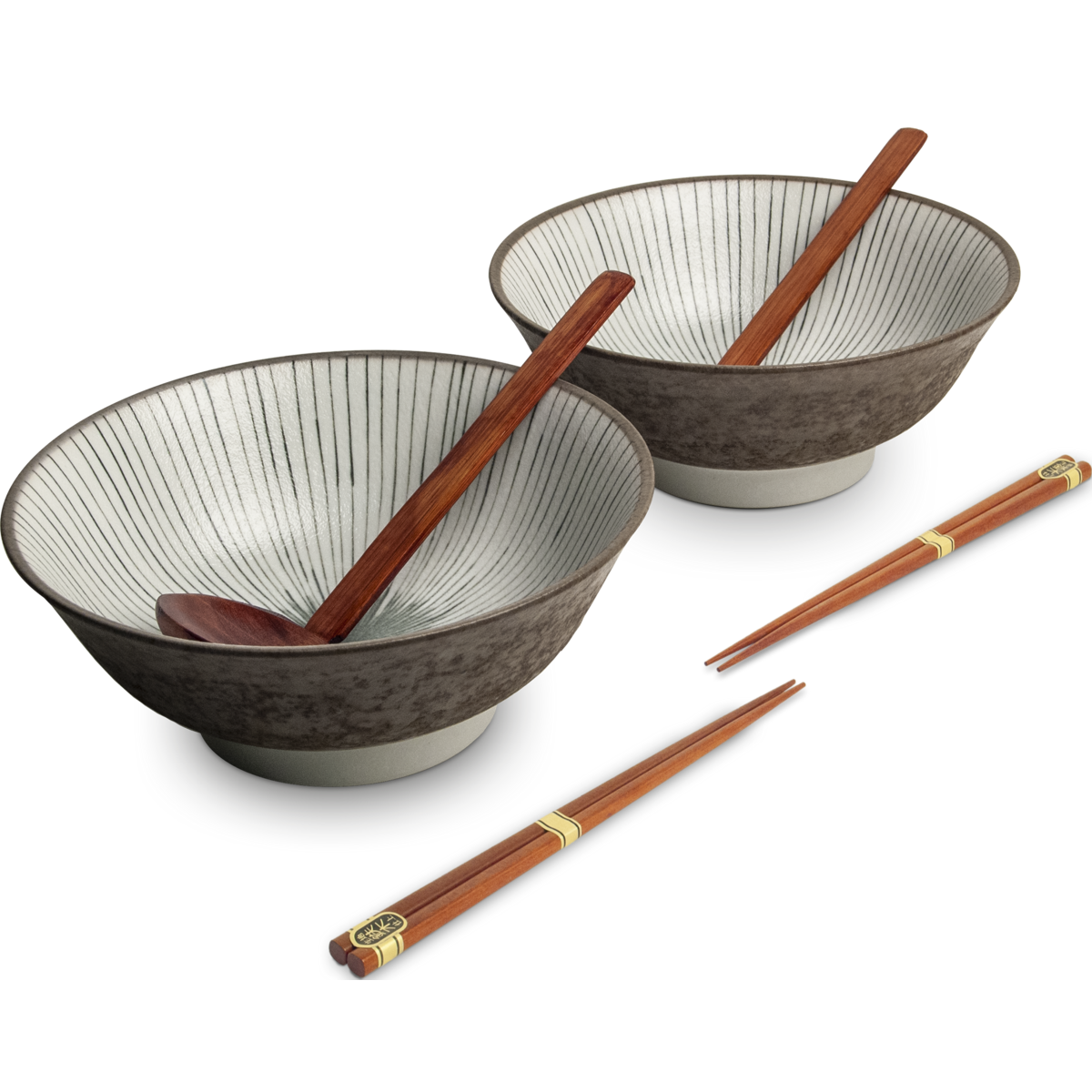Edo Shima Ramenbowlset, 22x9cm, 2 pers., giftbox