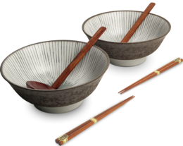 Edo Shima Ramenbowlset, 22x9cm, 2 pers., giftbox