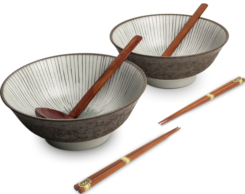 Edo Shima Ramenbowlset, 22x9cm, 2 pers., giftbox