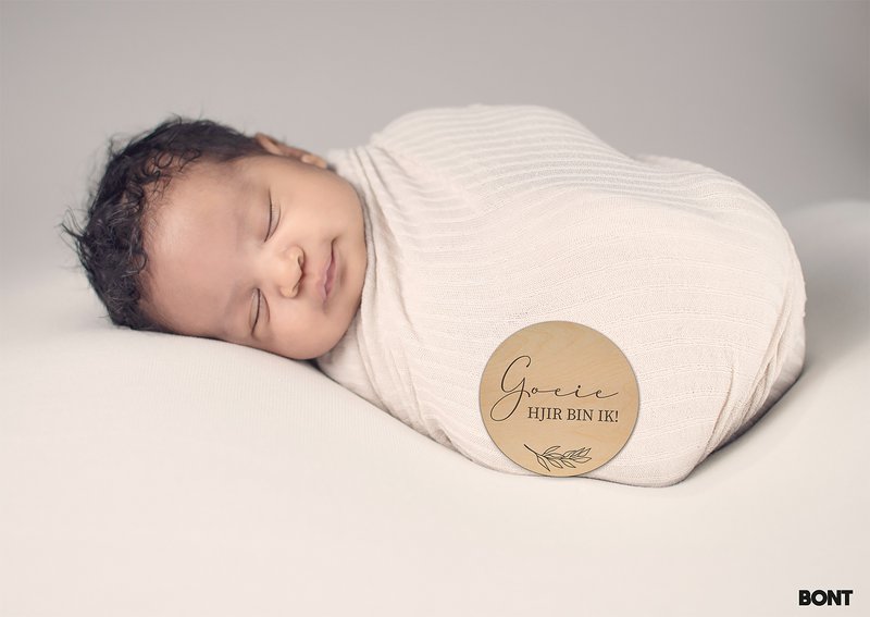 Mijlpaalcirkels | Hout - Lasergravure | Baby (Fries)