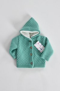 Doppelstrickjacke mit Kapuze 308/2