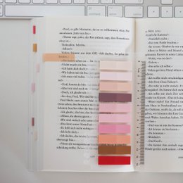 Light Rose | Ordinate 200 Stück Haftstreifen | Transparente Haftnotizen | sticky notes | Index Tabs klebezettel | Beschreibbare Haftmarker pastell | stationary supplies | Bücher zubehör