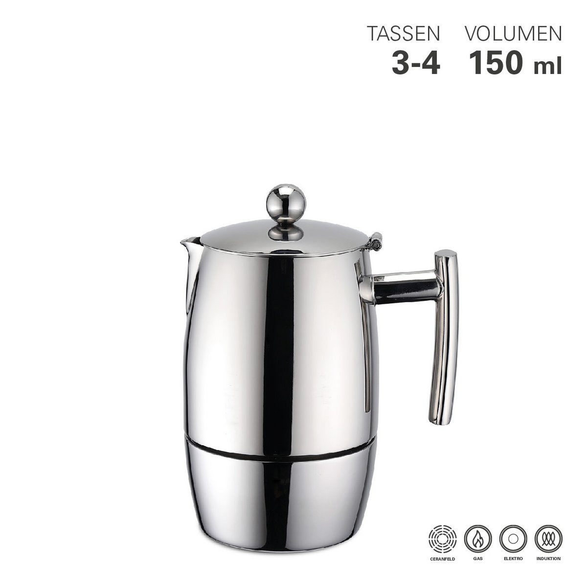 Cafetera express premium para 3 tazas
