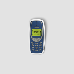 Gestanste sticker "Brick Phone Nokia"