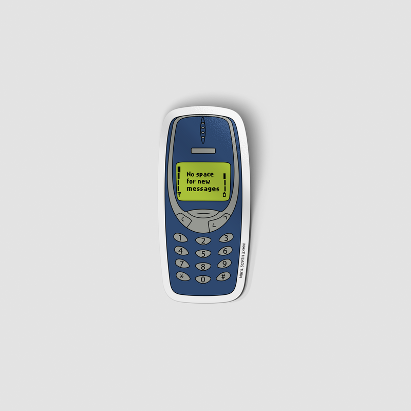 Gestanste sticker "Brick Phone Nokia"