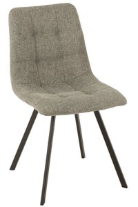 J-Line stoel Babette - textiel/metaal - grijs