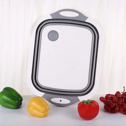 Évier pliable en silicone pour camping - Planche à découper portable