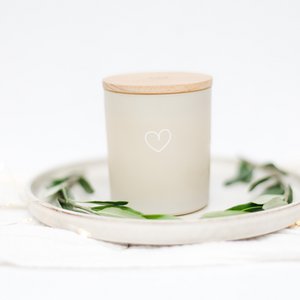scented candle in a glass