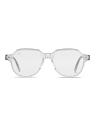 Clear, lightweight blue light blocking glasses with a modern, hexagonal frame shape.