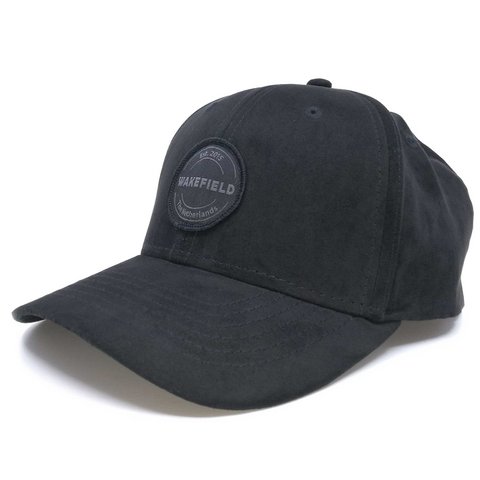 Wildlederkappe schwarz hoch