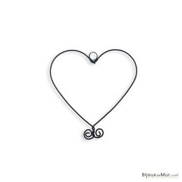 Draad wanddecoratie "Klein Hart" - circa 10 x 10 cm