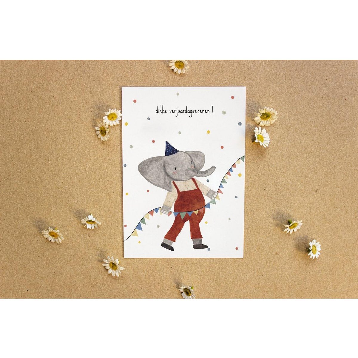 Carte postale - gros bisous d'anniversaire