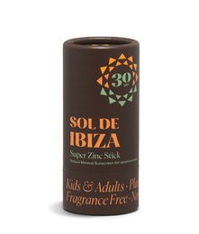 Natural Solar Stick SPF30 Sol de Ibiza. BIO. Mineral filters. No plastic. 45 gr bar.