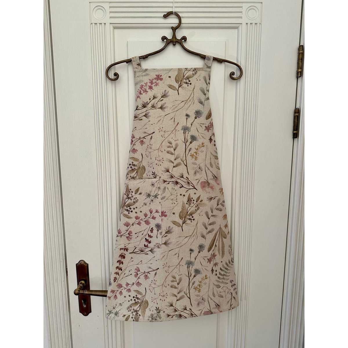 Ladies' Apron Simple, Cotton-Linen Mix, Printed | Aitana Lamnia