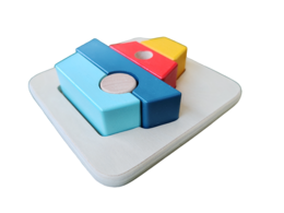 Puzzle in legno in barca 3D - Assemblaggio e stack - 12 m+ giocattolo in legno