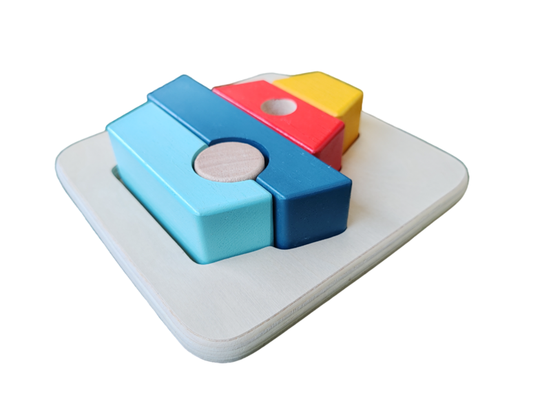 Puzzle in legno in barca 3D - Assemblaggio e stack - 12 m+ giocattolo in legno