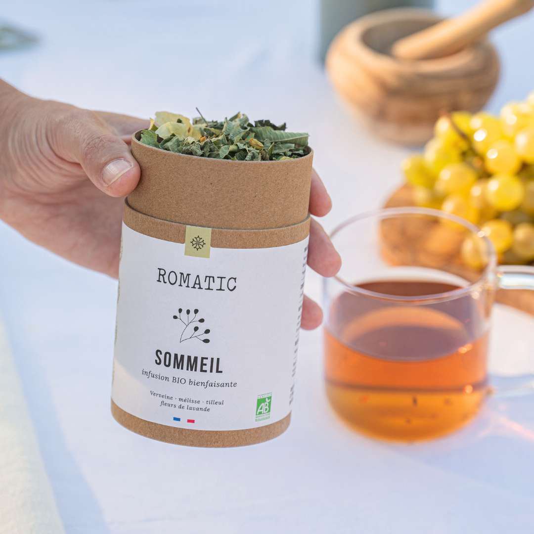 Infusion bio SOMMEIL 20g - verveine - mélisse - tilleul - fleurs de lavande