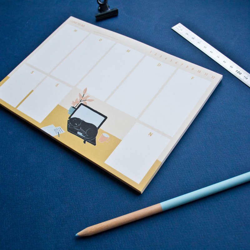 Cat weekplanner in A5-formaat