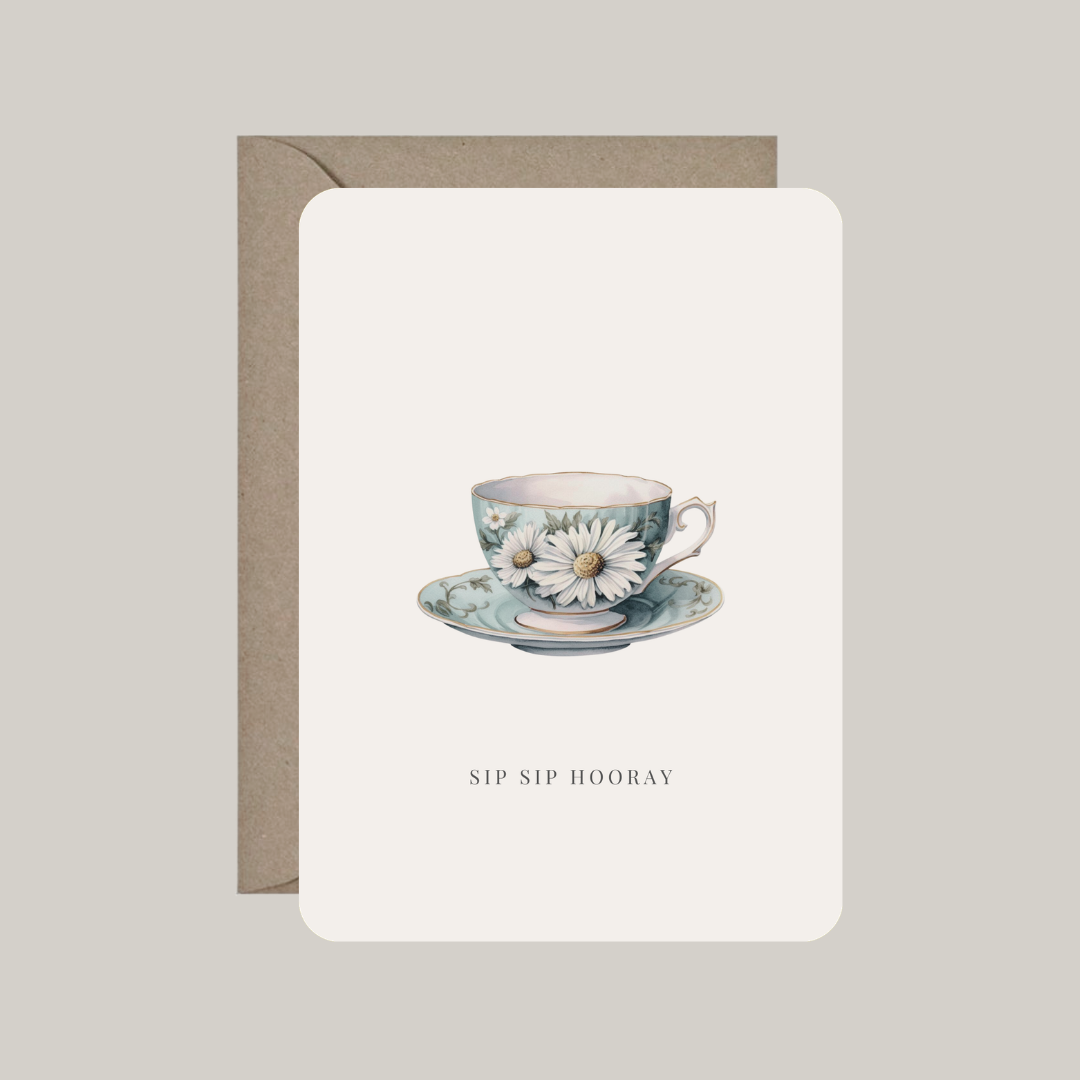 Kaart met envelop | sip sip hooray