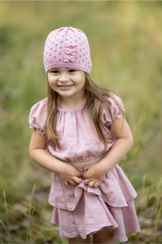 Dziewczęca bluzka ze spódniczką CHARLOTTE PINK