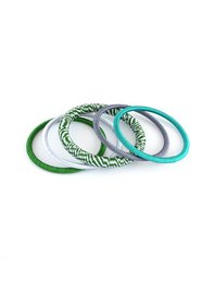 Mint armbånd - sæt med 5 silke armbånd