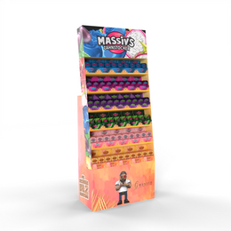 Colorful stand-up display toothpicks, multicolor patterned boxes, retail display unit, 300 pieces