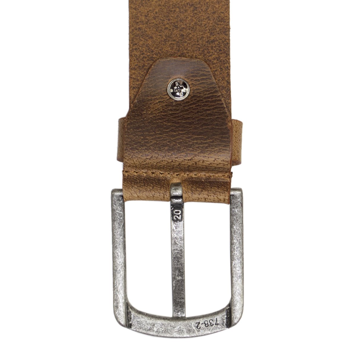 Men's Belt Brown Italian Leather - 3.5 cm Wide Casual Leather Women's Belt Or Men's Belt