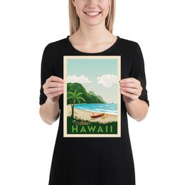 Vintage Hawaii plakat | Plakat Island Hawaii USA