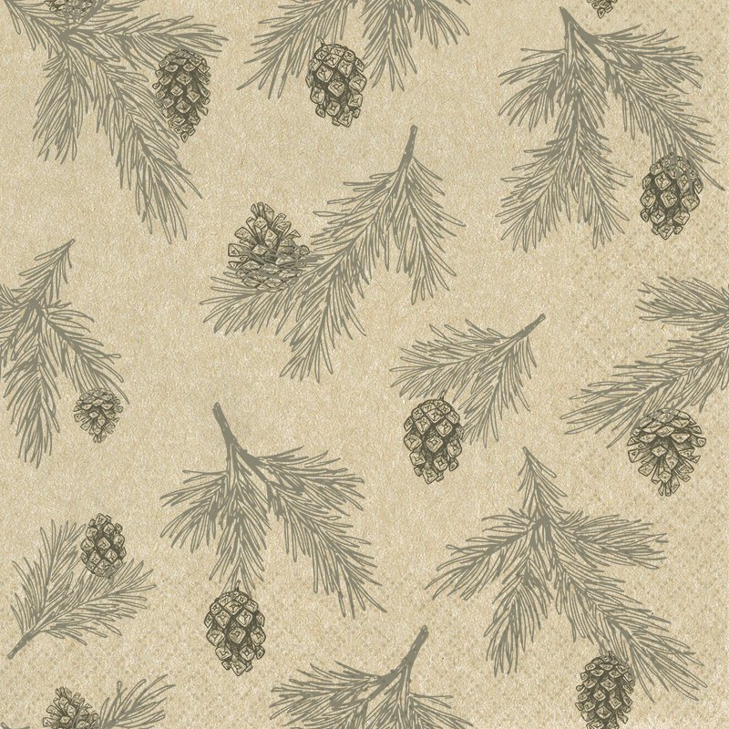 "Pine coni grigio" del tessuto di riciclaggio AUS-Serviette.