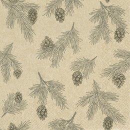 "Pine coni grigio" del tessuto di riciclaggio AUS-Serviette.