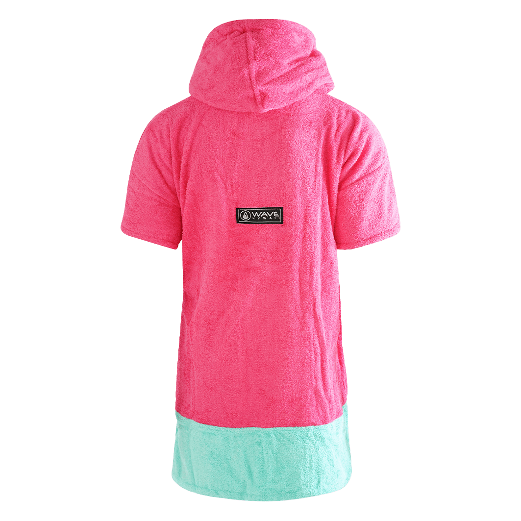 Poncho Pink Wave, terciopelo Baumwolle