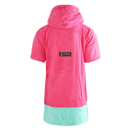 Poncho Pink Wave, Baumwolle Velours