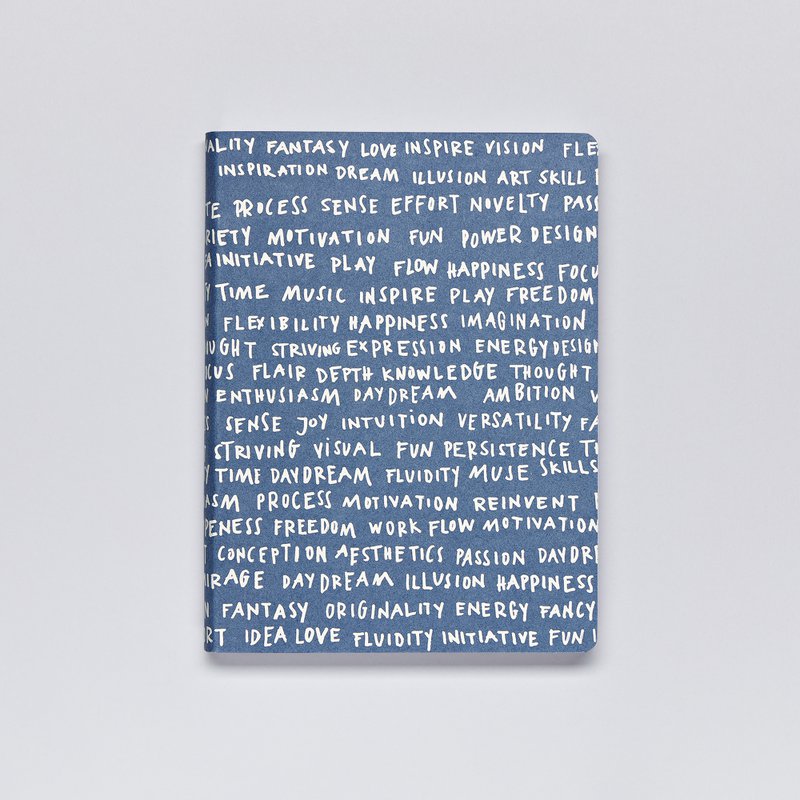 Giochi di parole - Grafica L | Quaderno A5+ | Diario punteggiato | Punti da 3,5 mm | 256 pagine numerate | Carta Premium da 120 g | ricicla Denim - Materiale | prodotto in modo sostenibile in Germania