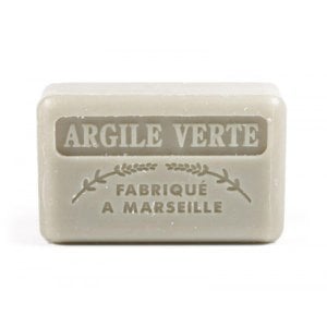 Savon de Marseille green clay soap - Handmade & Enriched with organic shea butter - hydrating and antibacterial - paraben free free