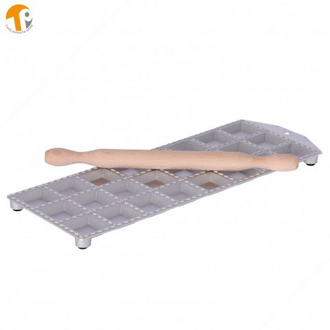 Ravioli Mold for Making 24 Square Ravioli of 47x47 mm with Square Filling Pocket
