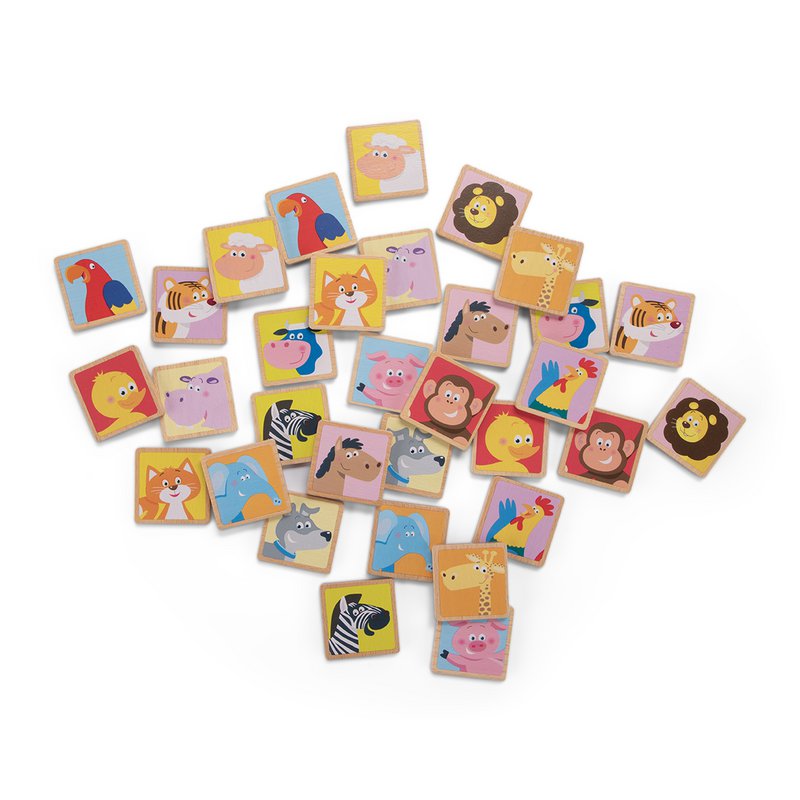 Houten Memory Spel met Dieren