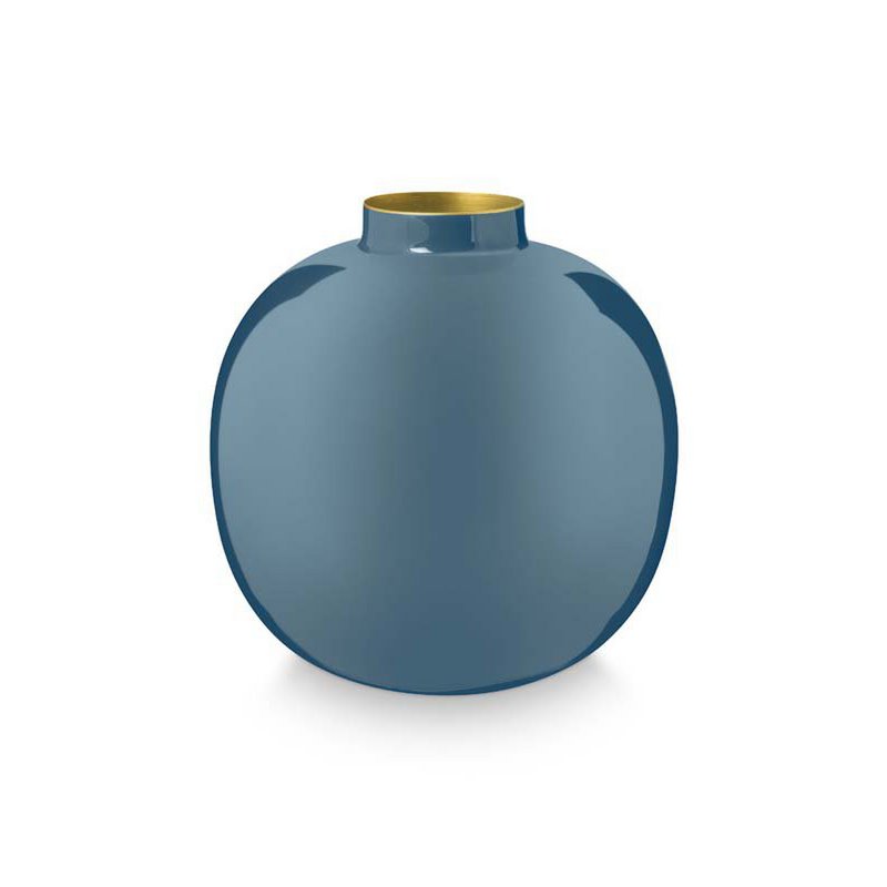 Vase Metal Light Blue 23cm