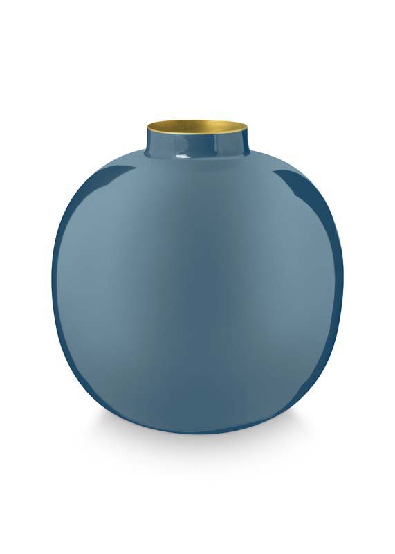 Vase Metal Light Blue 23cm