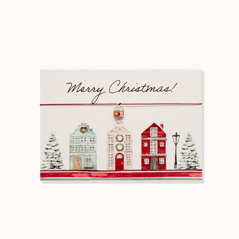 Armband-Karte: Merry Christmas Houses