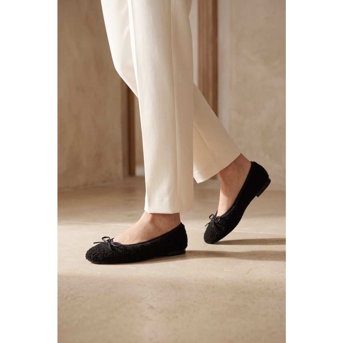 TED BLACK – Ballerina's van imitatiebont
