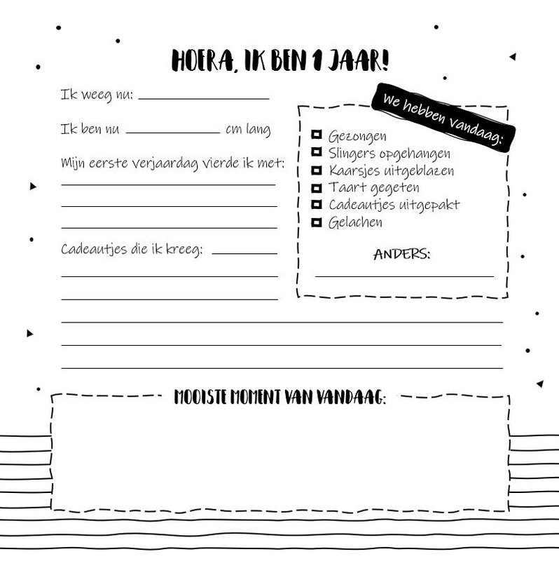 Fill-in book SilliBeads - My From Toddler to Toddler Growing Up Book - Hardcover Wire-o (BLACK/WHITE SERIES)