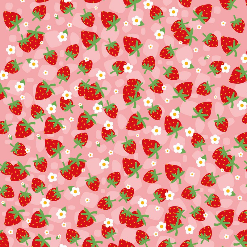 Indpakningspapir 'Strawberry' - pr. 10 stk