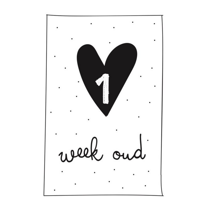 Baby Milestone Cards | black and white